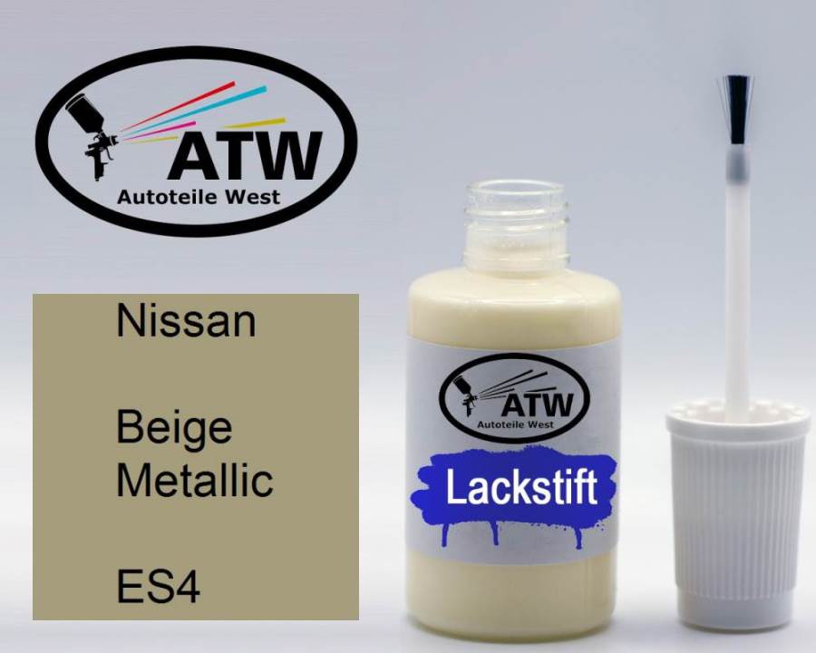 Nissan, Beige Metallic, ES4: 20ml Lackstift, von ATW Autoteile West.